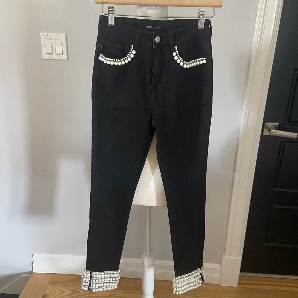 Boston Proper Mixed Pearl Black Denim Jeans